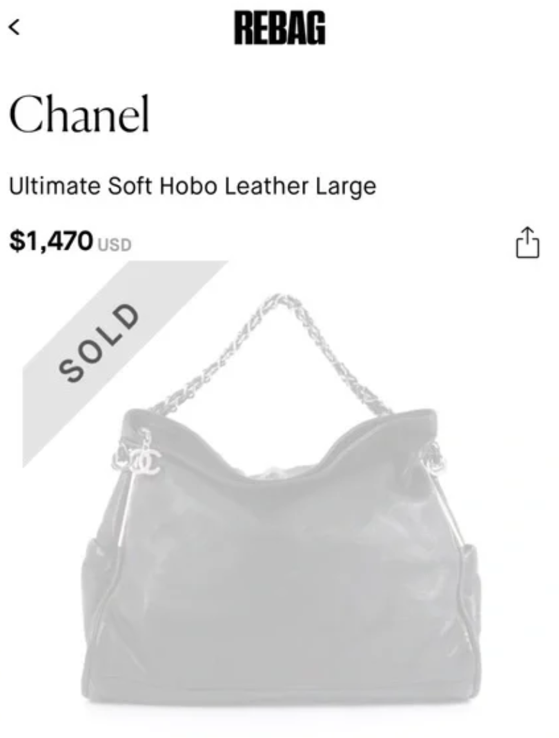 Final sale price - CHANEL Lambskin Ultimate Soft Hobo Tote in Black