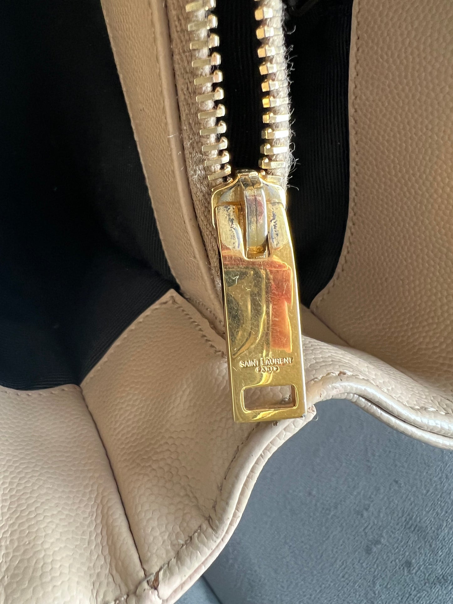 YSL Shoulder Monogram Shopping Tote Bag