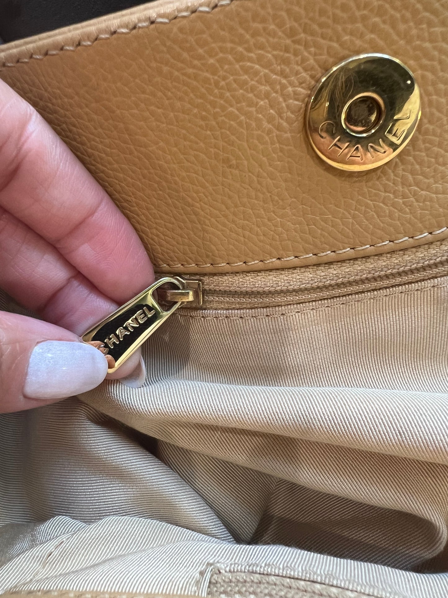 CHANEL Cerf Exec Tote Bag 24k Gold