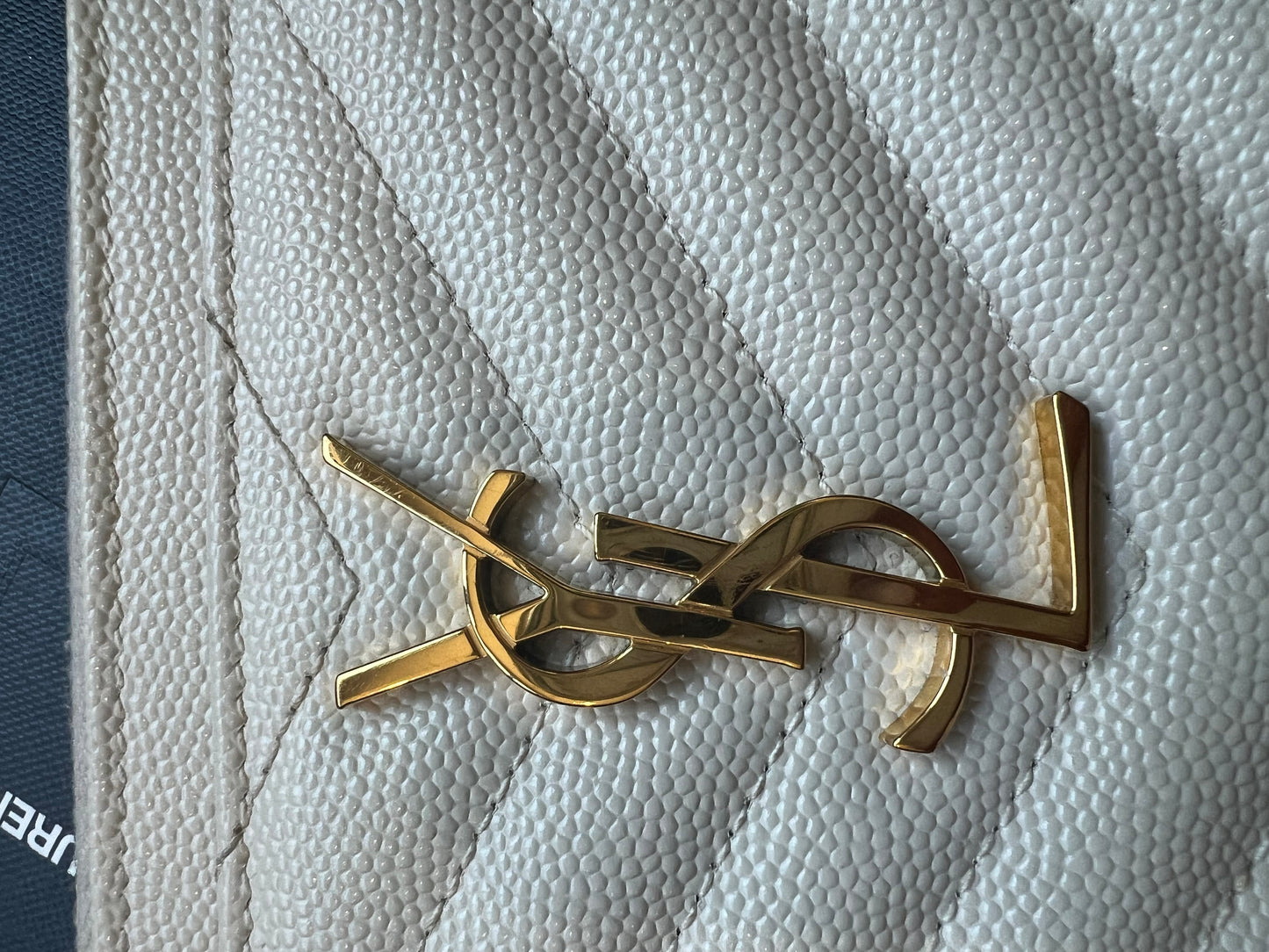 Crema YSL wristlet crossbody