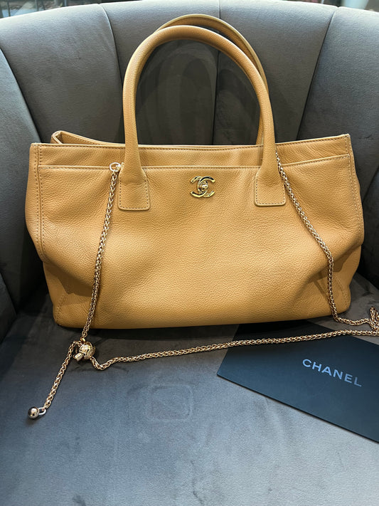 CHANEL Cerf Exec Tote Bag 24k Gold