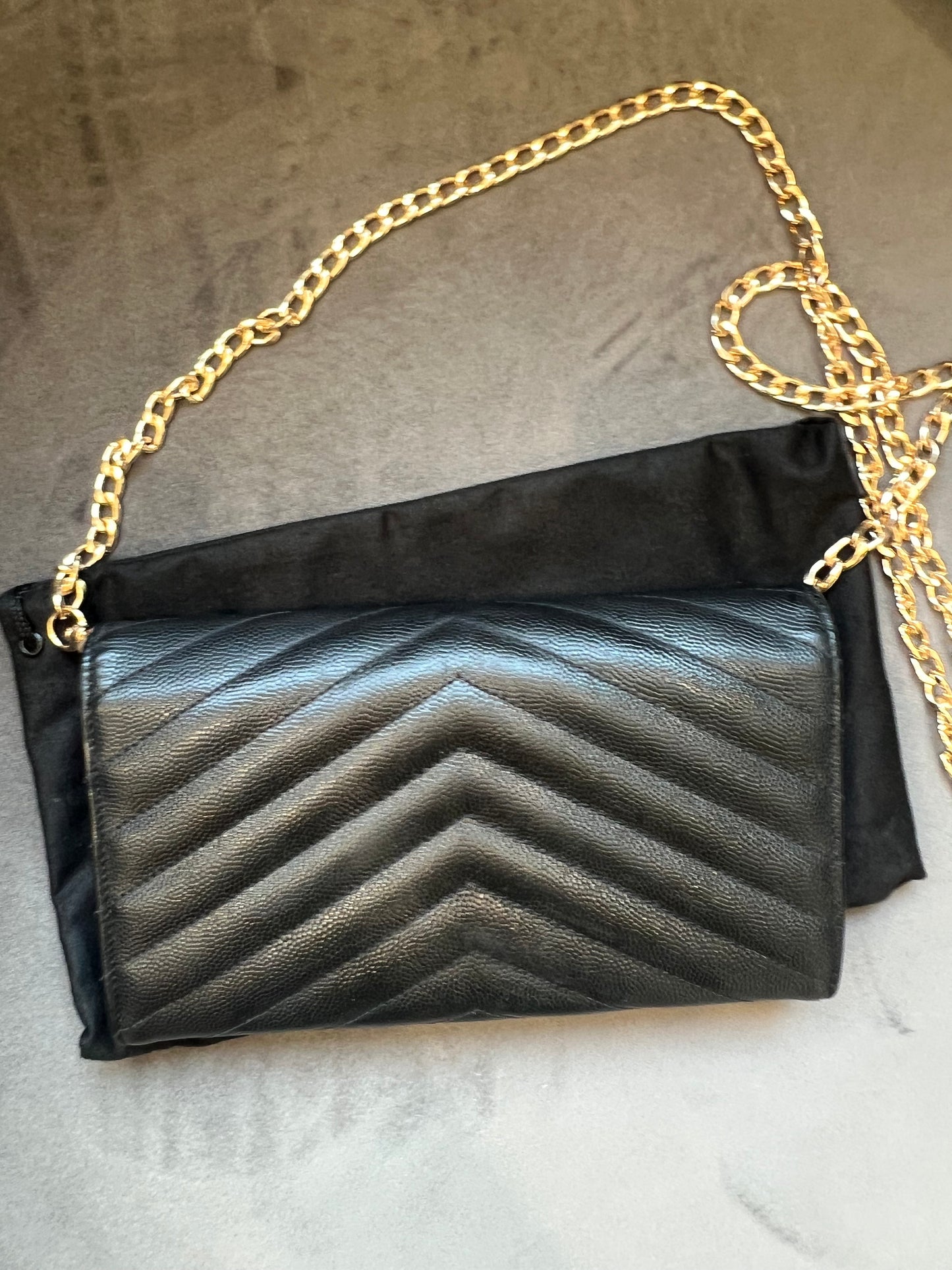 YSL cassandre envelope wallet on chain