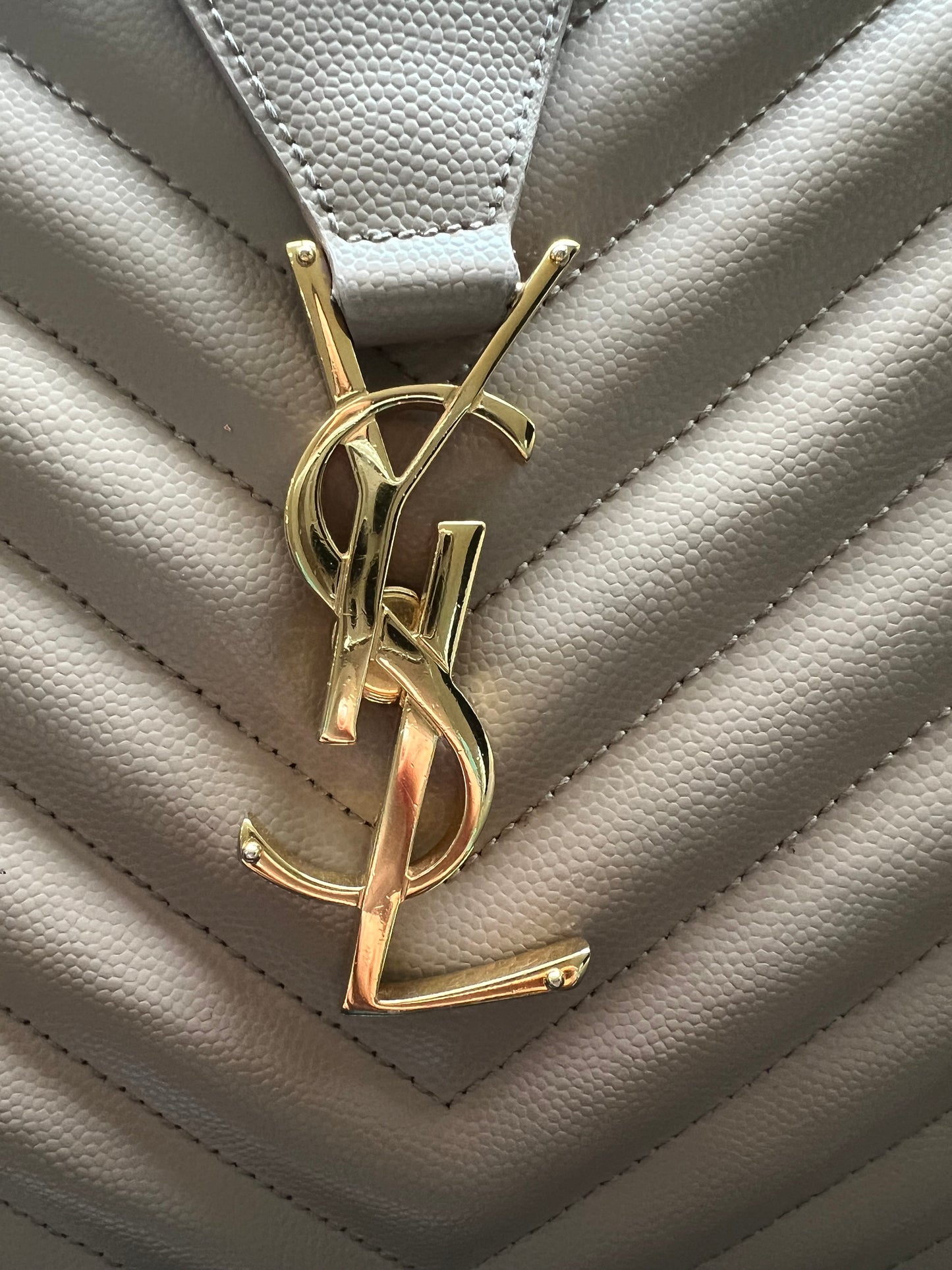 YSL Shoulder Monogram Shopping Tote Bag