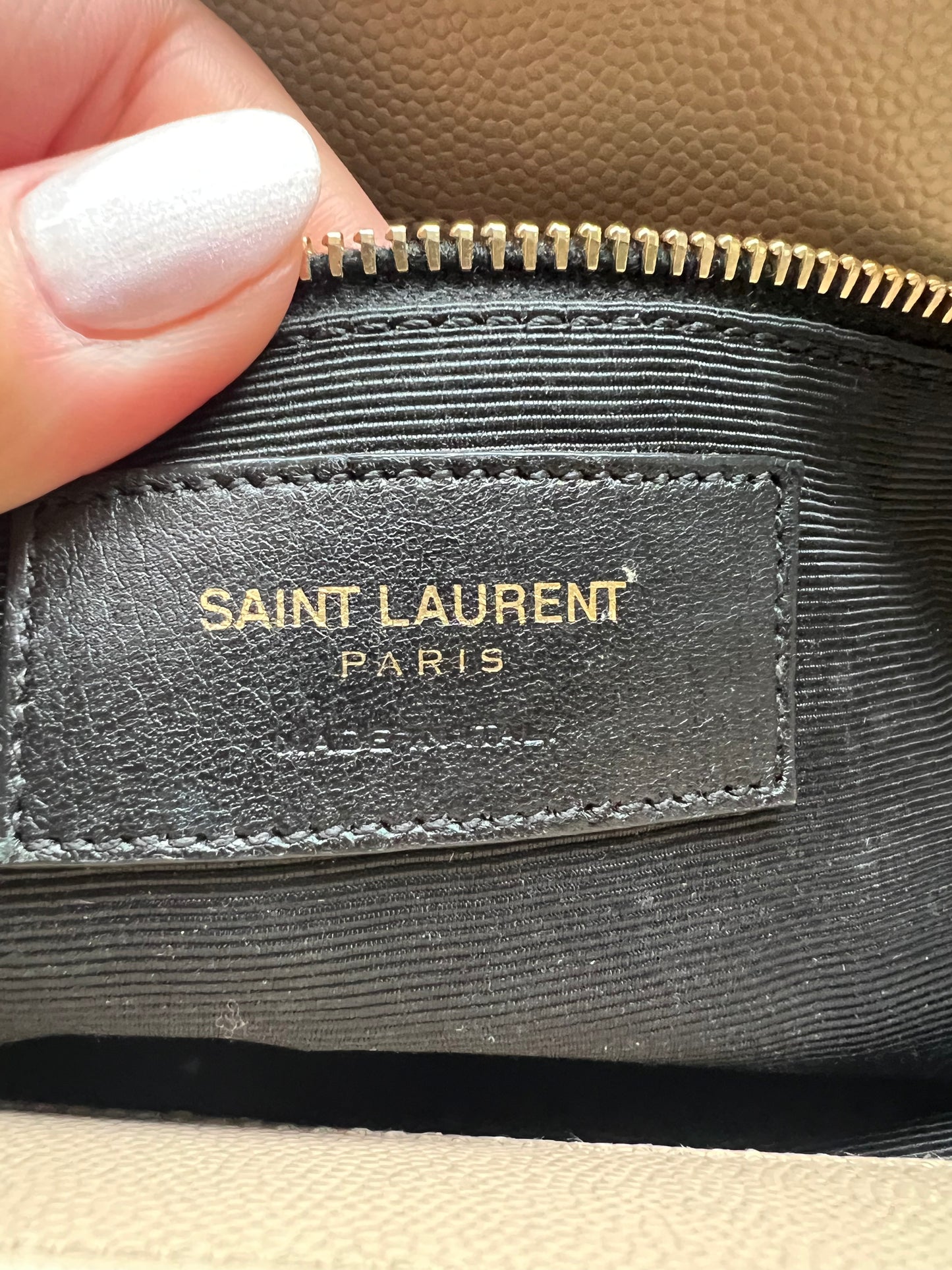 YSL Shoulder Monogram Shopping Tote Bag
