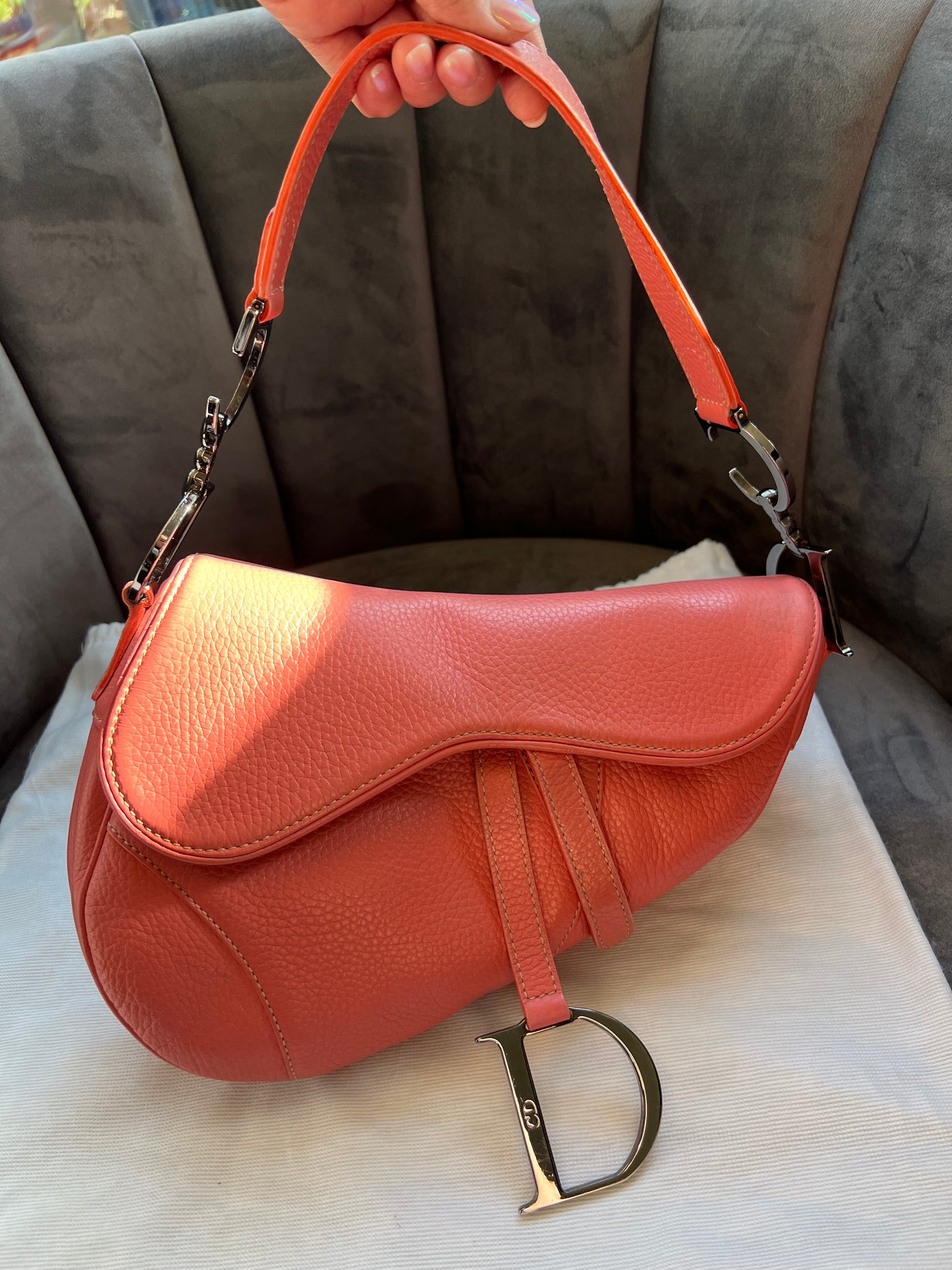Christian Dior saddle bag - vintage rose pink