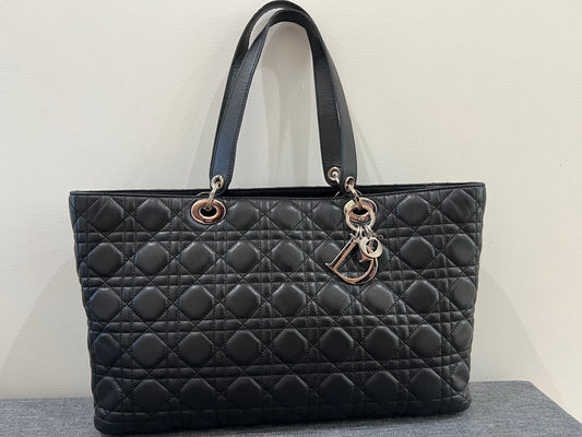 Lady Dior lambskin Cannage tote
