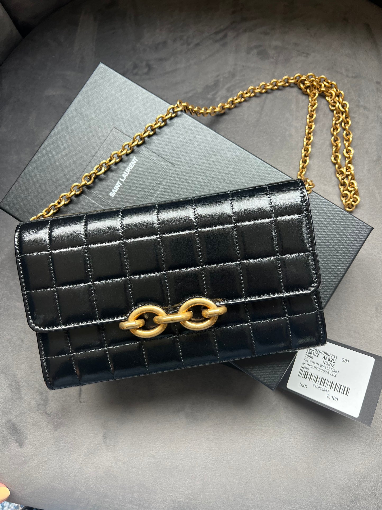 NWT YSL Lambskin Quilted Le Maillon Bag