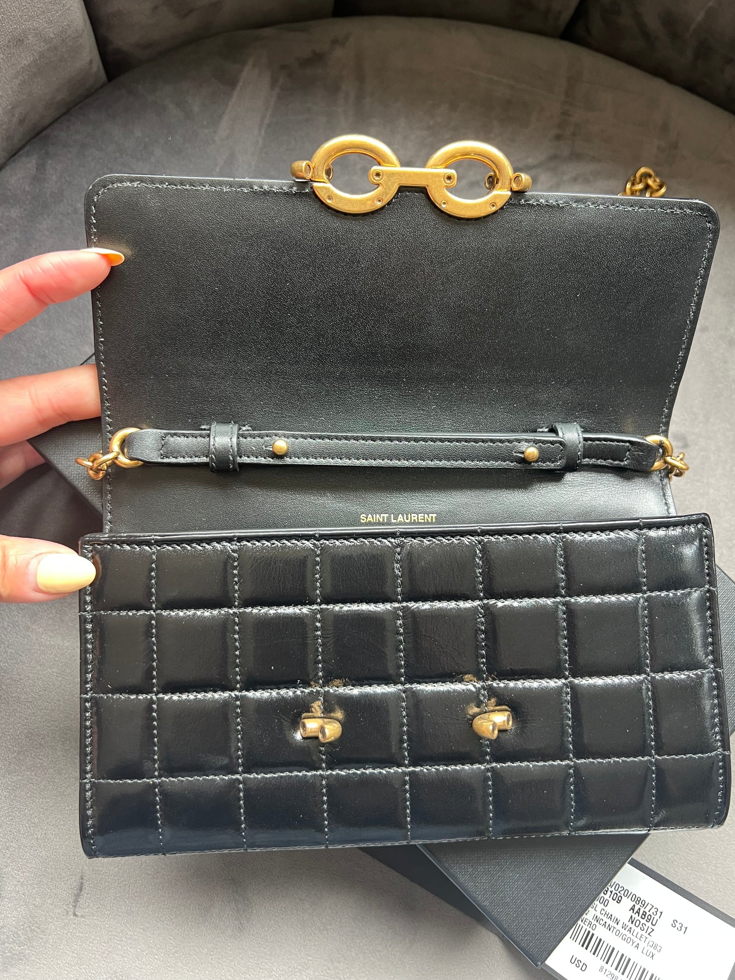 NWT YSL Lambskin Quilted Le Maillon Bag