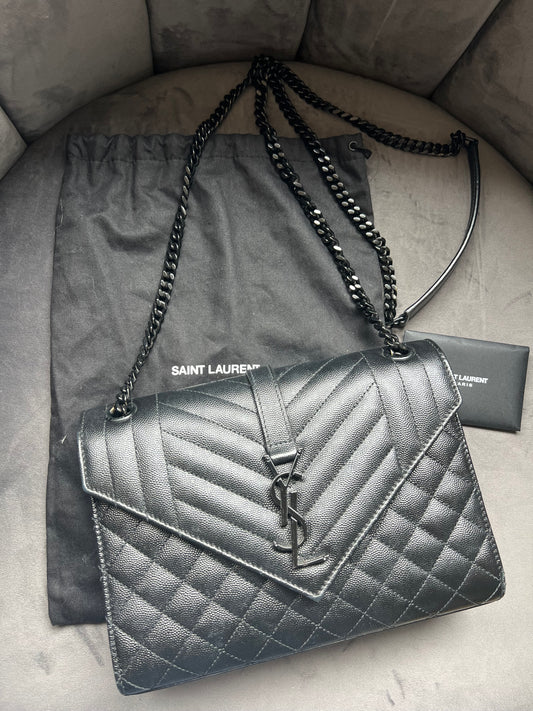 Yves Saint Laurent Tri-Quilt Matelasse Envelope Bag