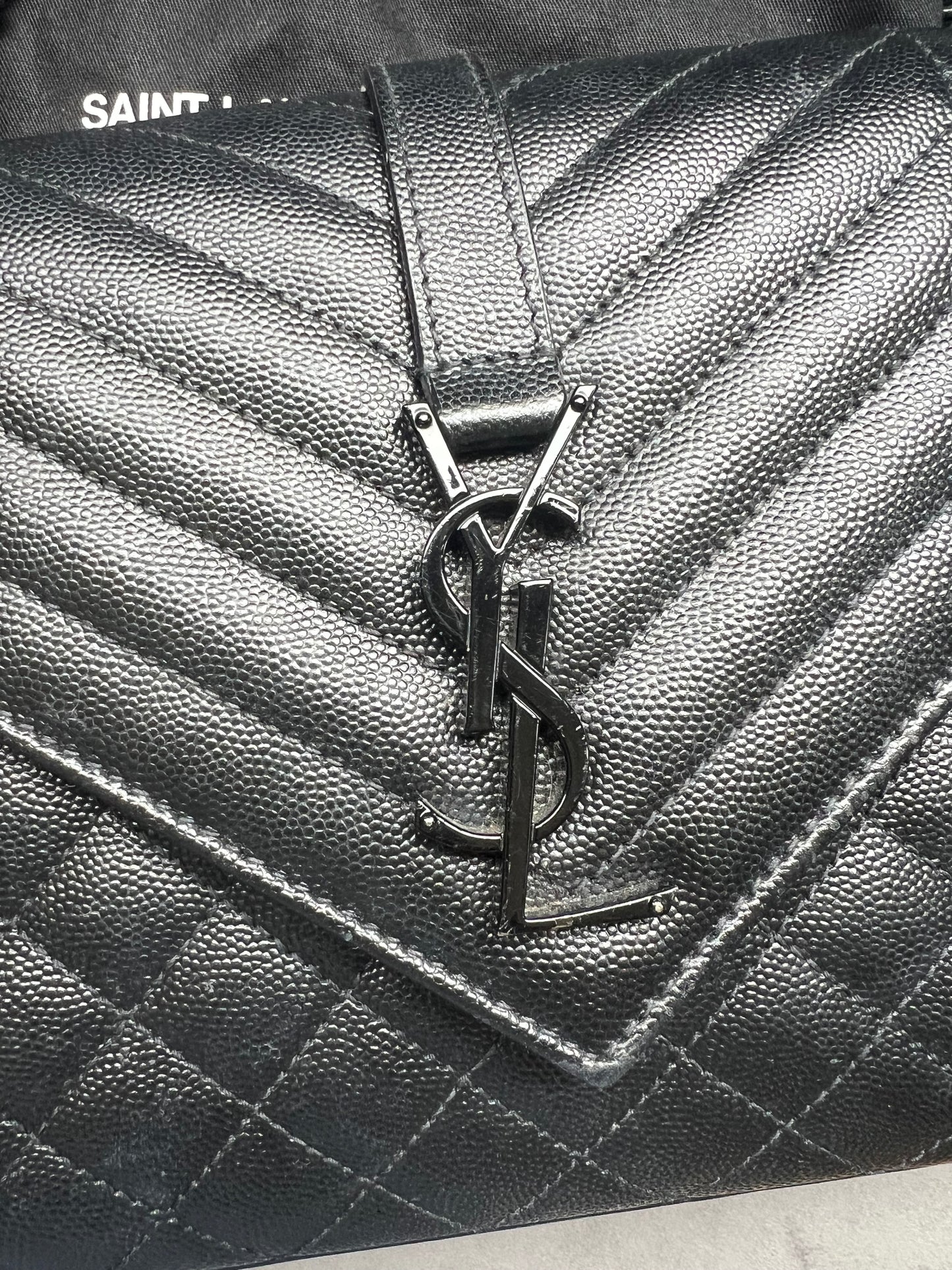 Yves Saint Laurent Tri-Quilt Matelasse Envelope Bag