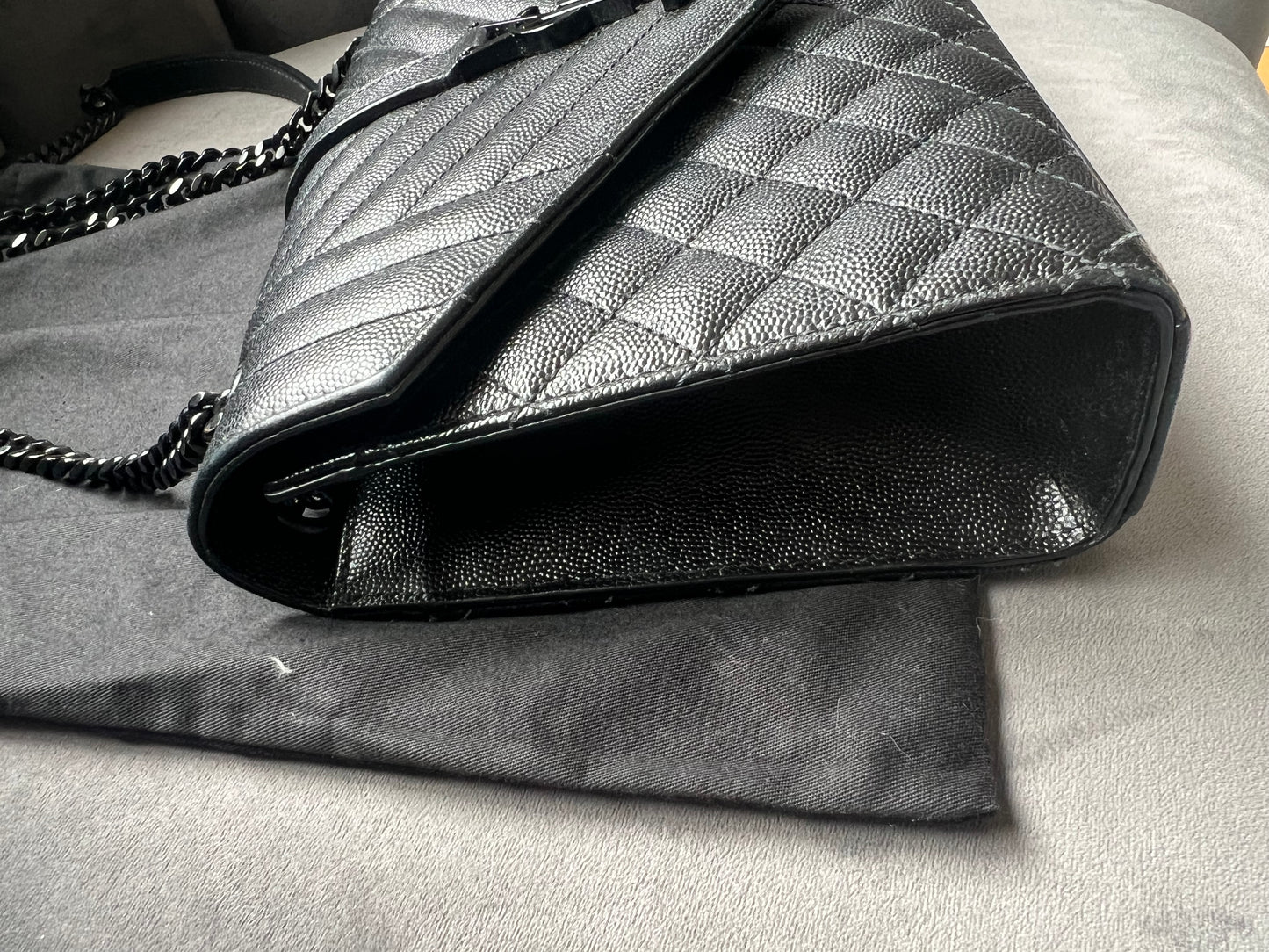 Yves Saint Laurent Tri-Quilt Matelasse Envelope Bag