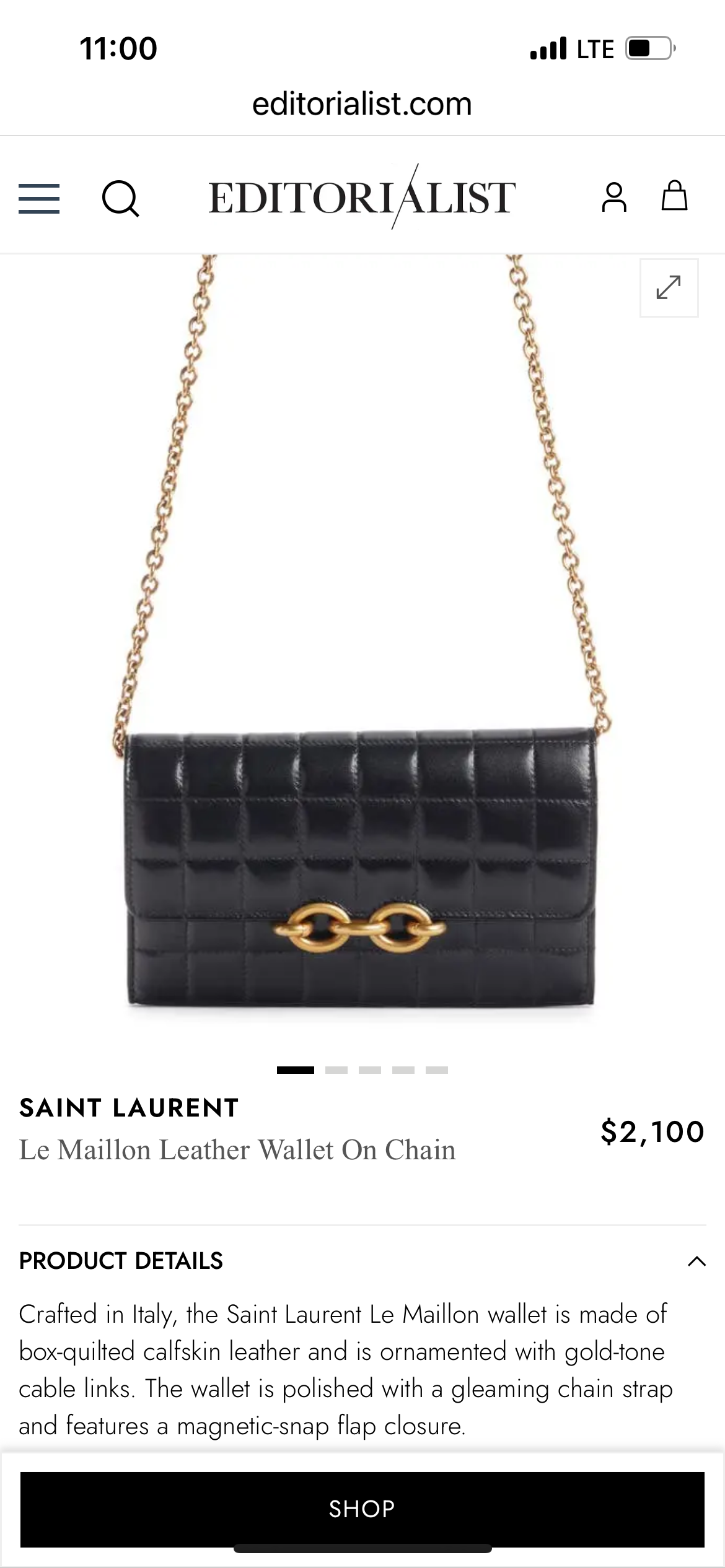 NWT YSL Lambskin Quilted Le Maillon Bag