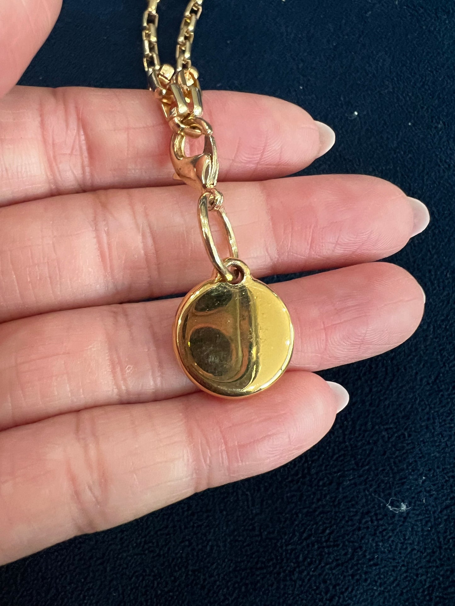 Upcycled Chanel CC charm necklace - Paperclip chain