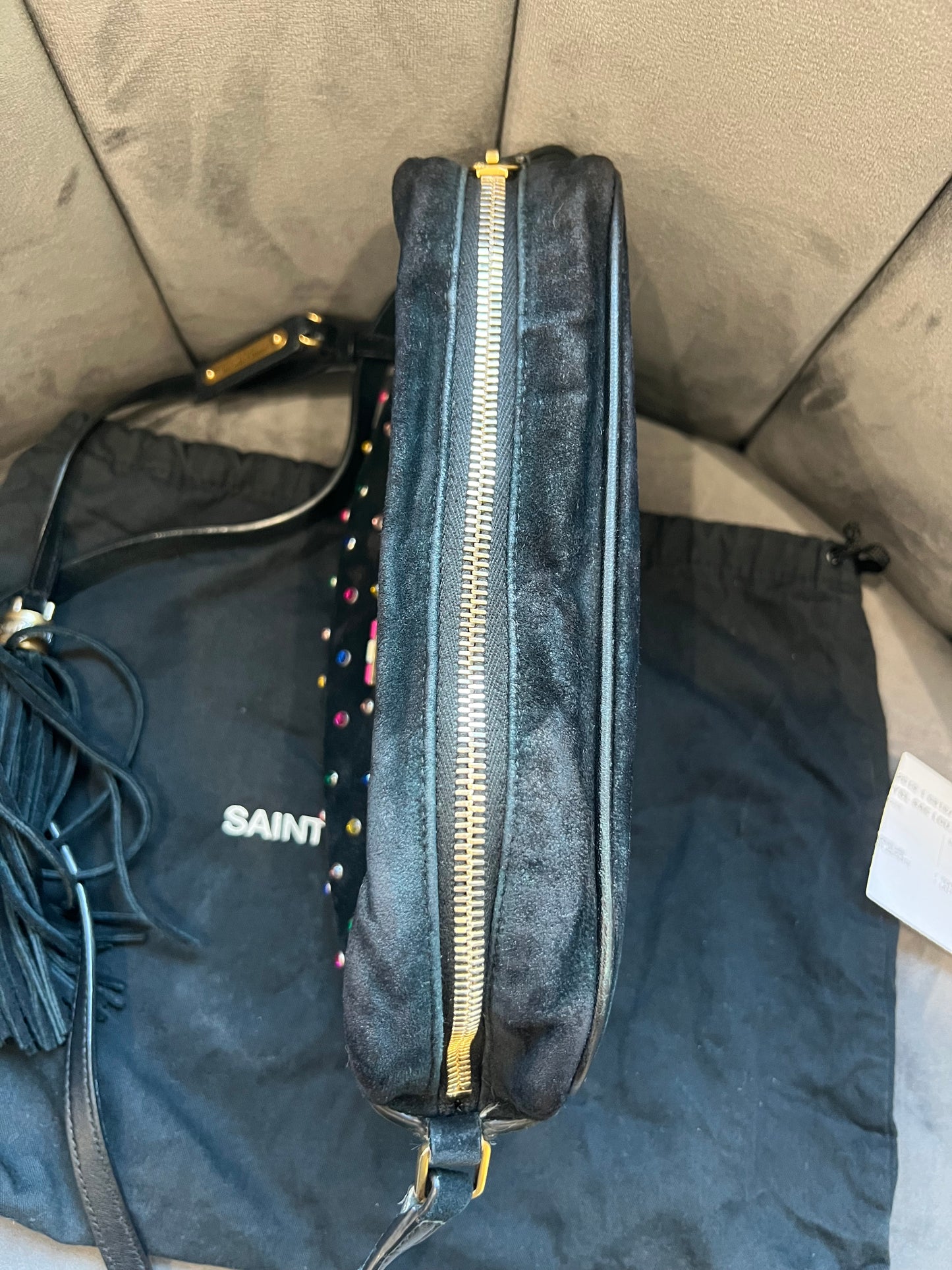 YSL Rainbow Crystal Studded Camera Bag