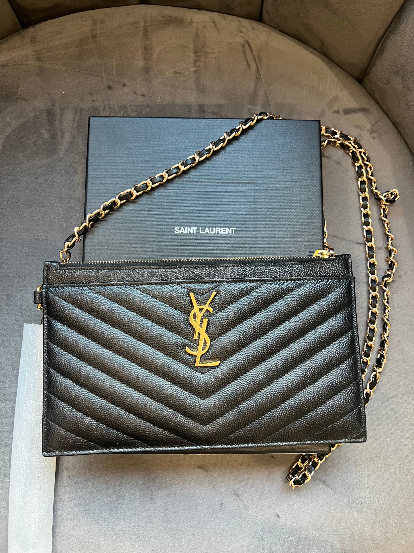 New Saint Laurent Monogram Wristlet
