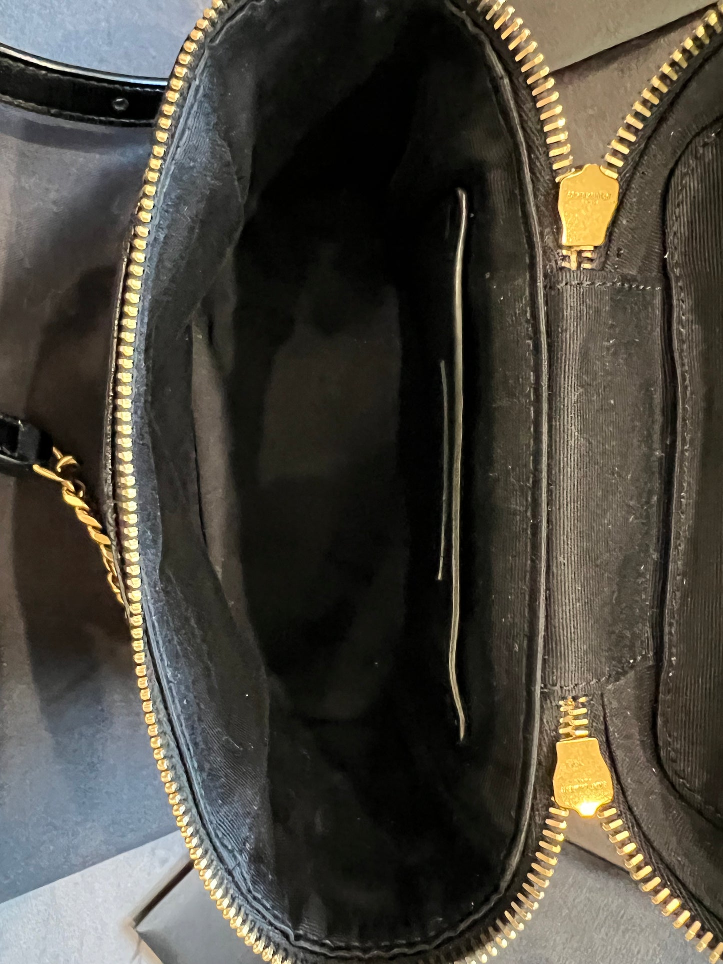 Saint Laurent Grain de Poudre Quilted 80s Vanity Bag Black