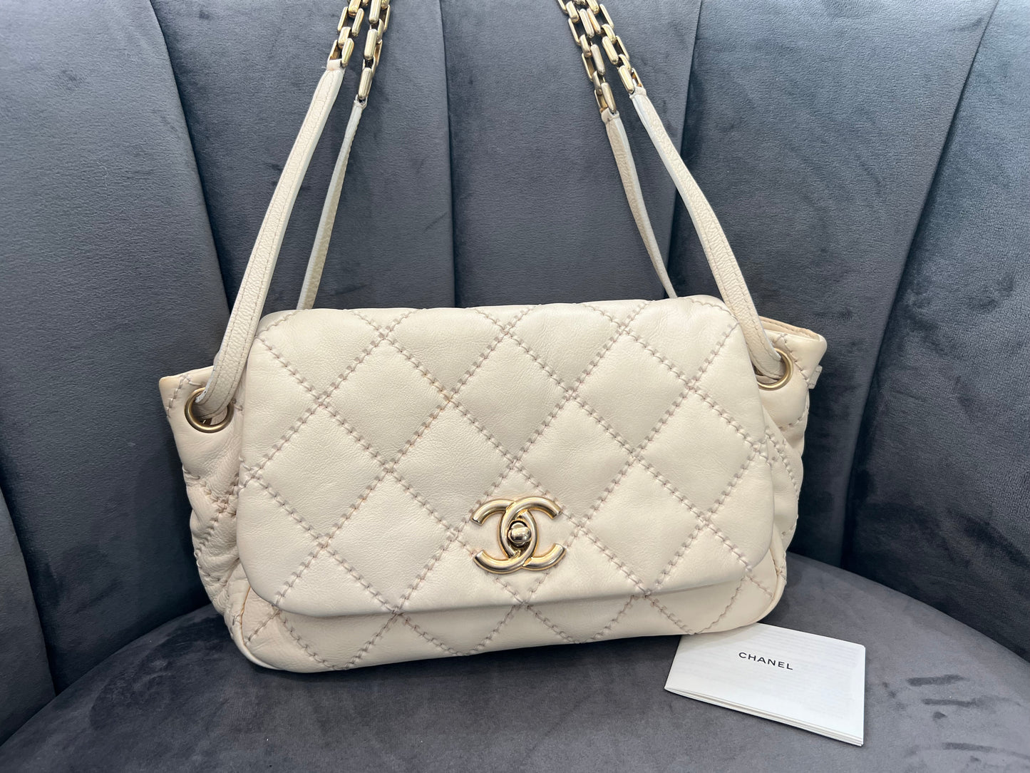 Vintage Chanel Quilted Chain Single Flap Bag