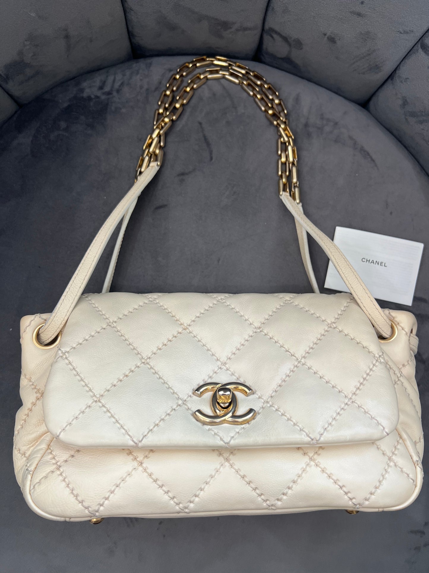 Vintage Chanel Quilted Chain Single Flap Bag