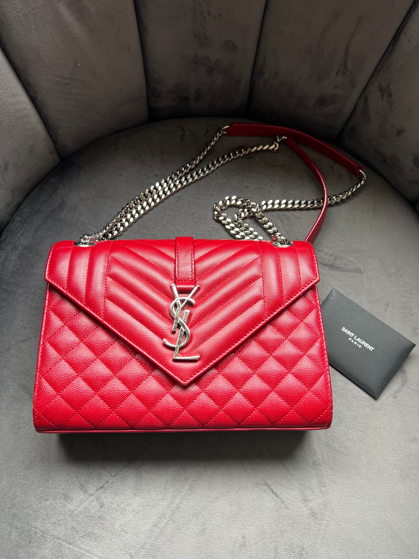 Saint Laurent TriQuilt Monogram Shoulder Bag