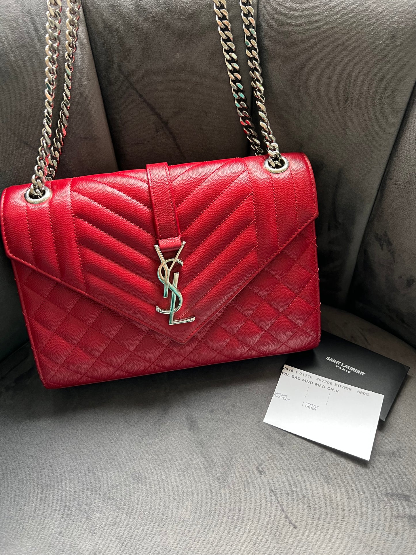 Saint Laurent TriQuilt Monogram Shoulder Bag