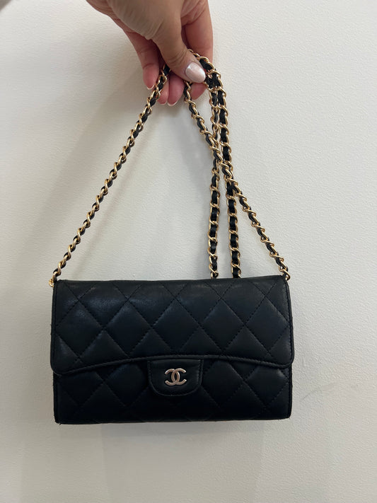 Chanel vintage timeless wallet on chain