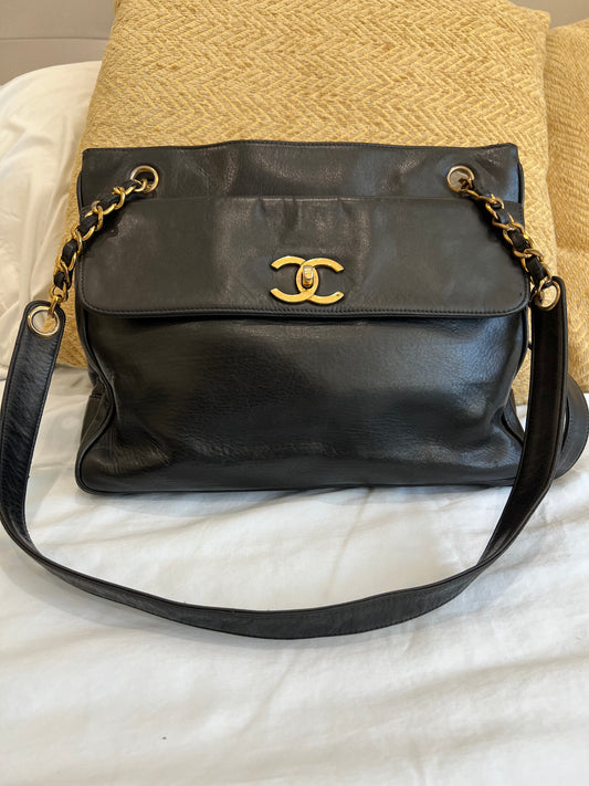 Vintage Chanel double side tote