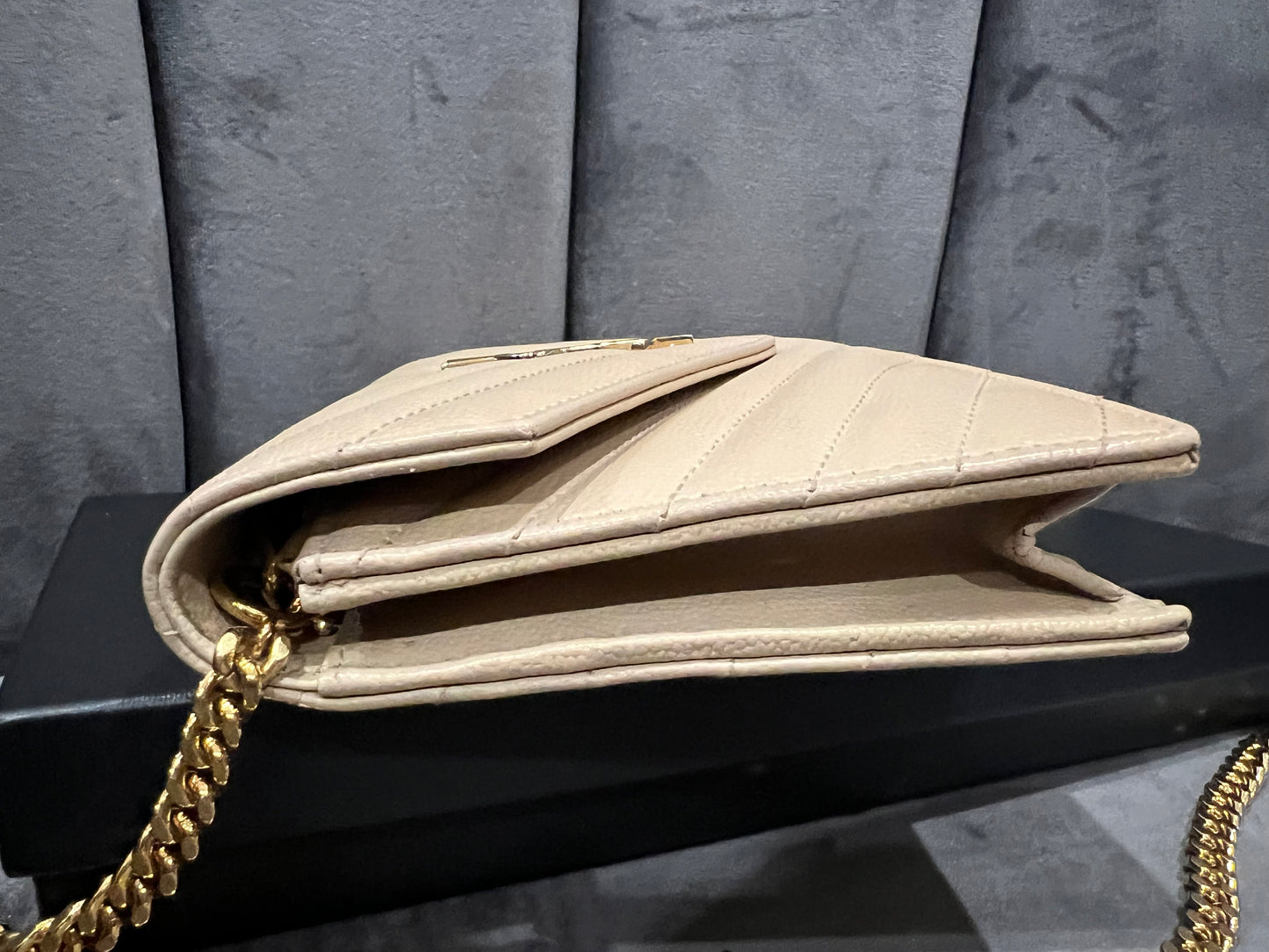 YSL Cassandre envelope flap wallet on chain