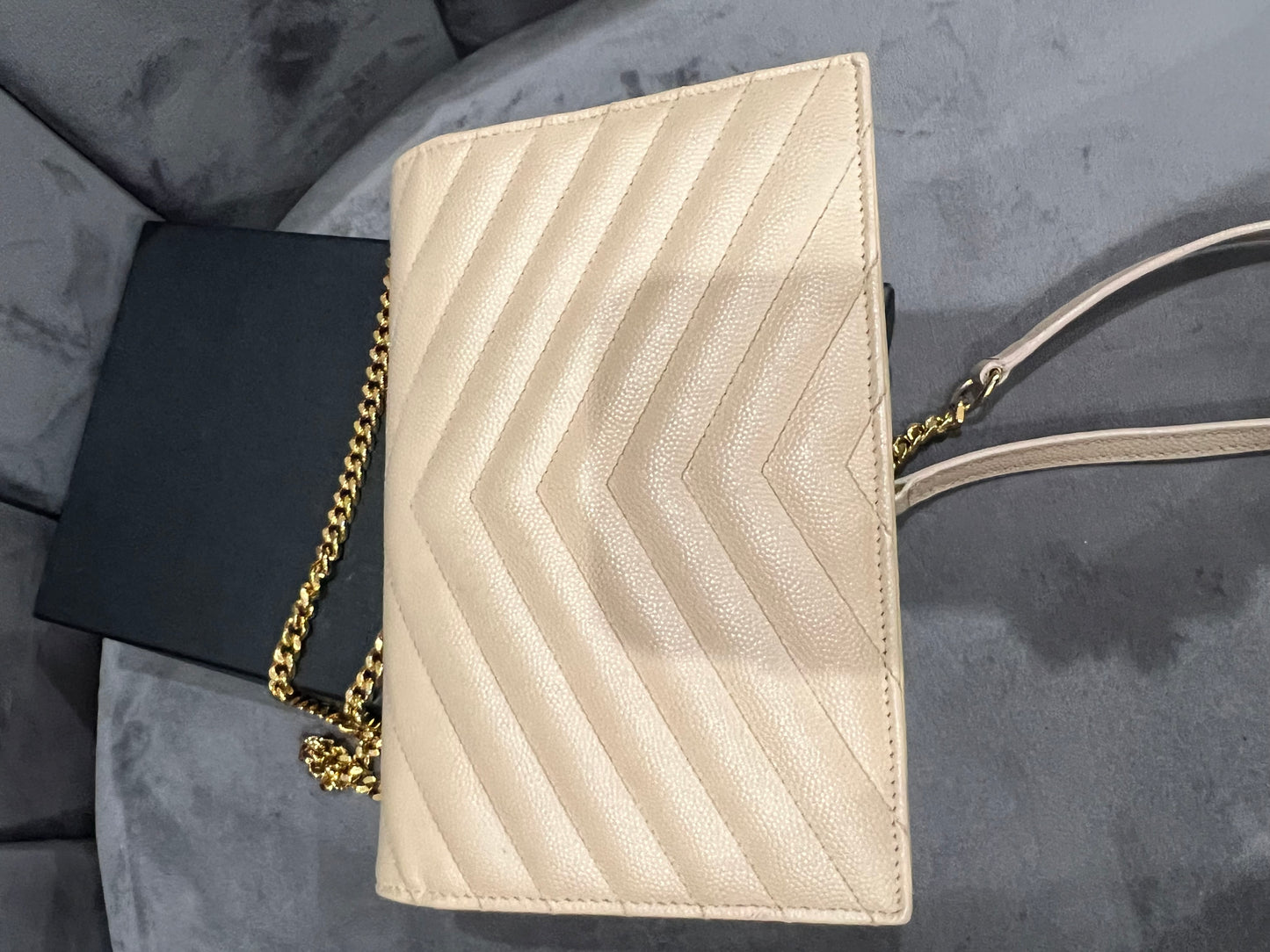YSL Cassandre envelope flap wallet on chain