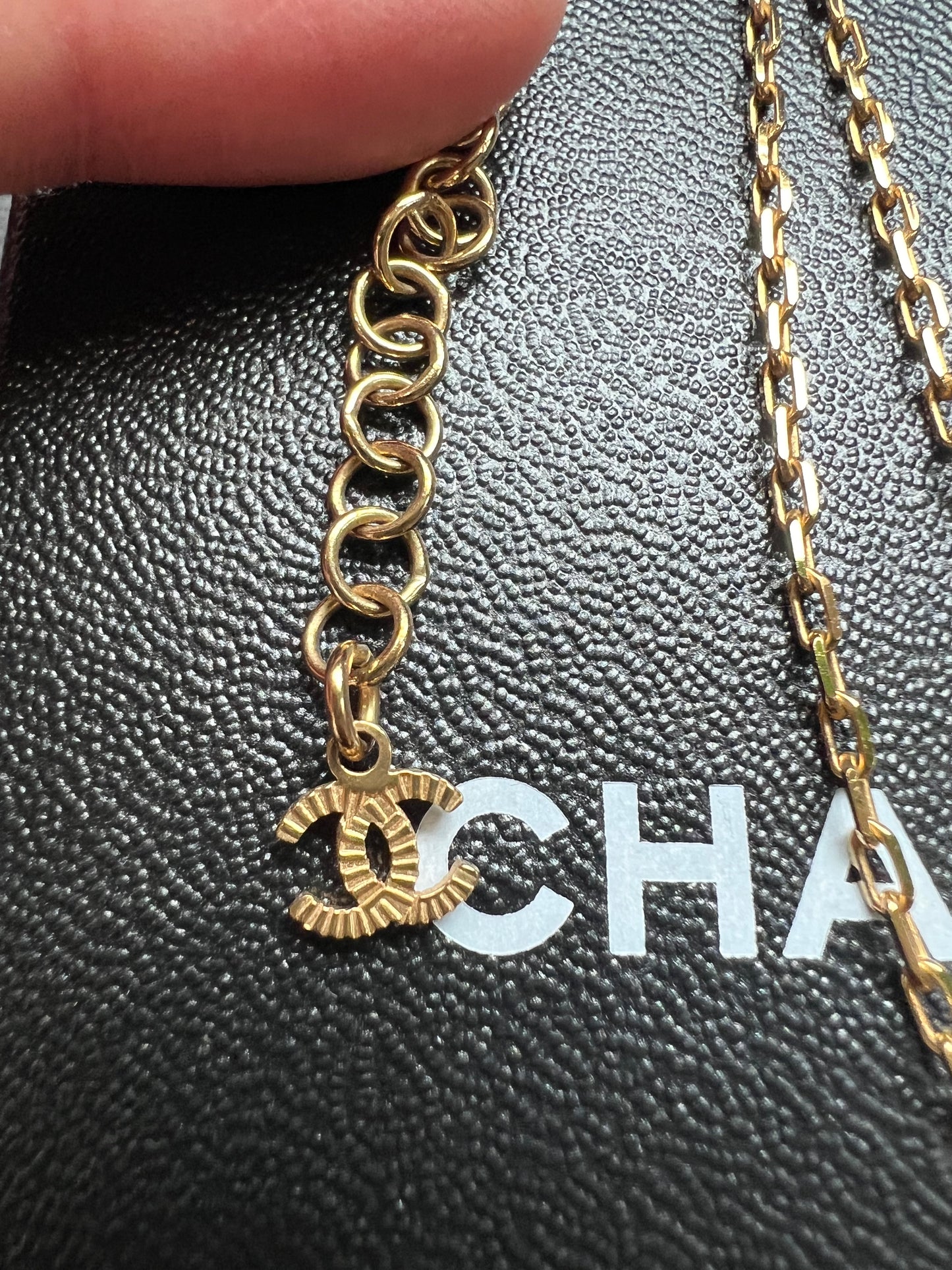 Chanel Crystal Metal CC Round Pendant necklace