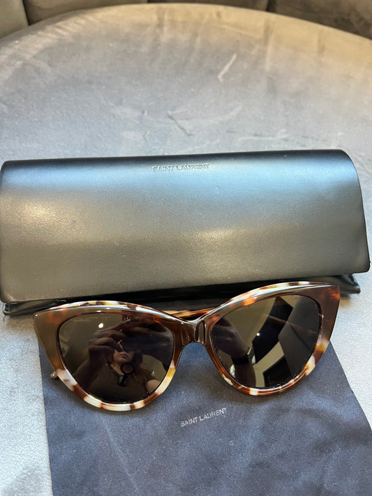 Saint Laurent Cat Eye Tortoise Shell Sunglasses