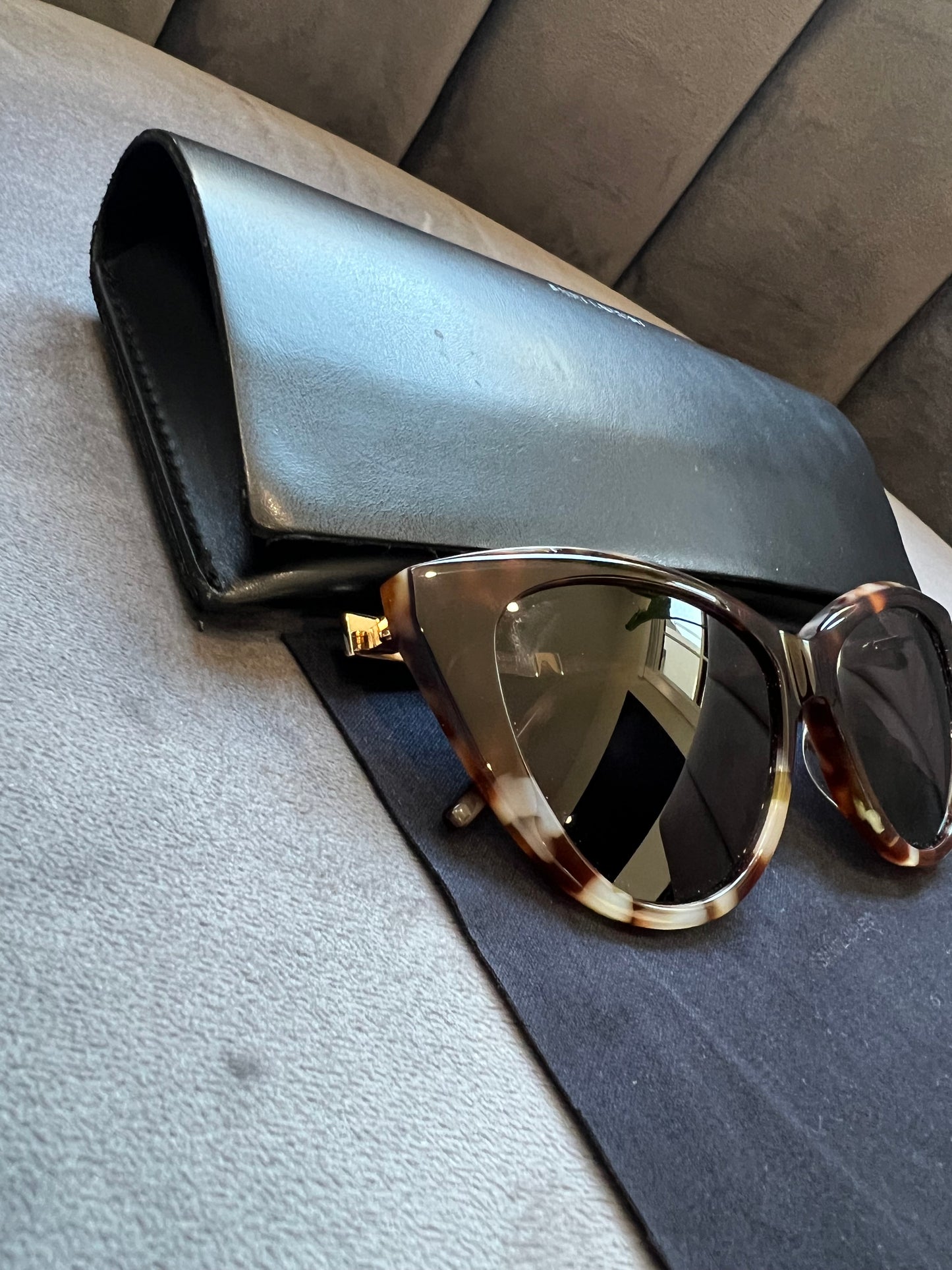 Saint Laurent Cat Eye Tortoise Shell Sunglasses