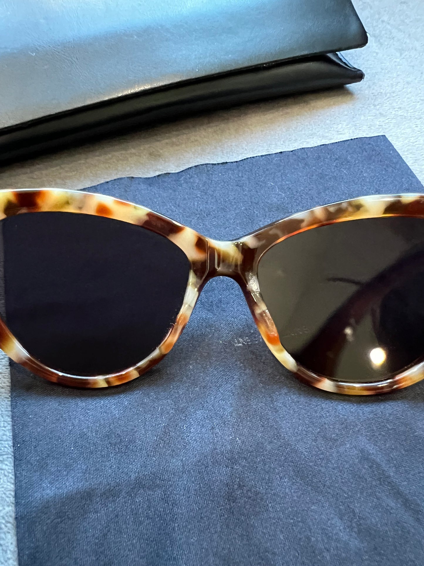 Saint Laurent Cat Eye Tortoise Shell Sunglasses