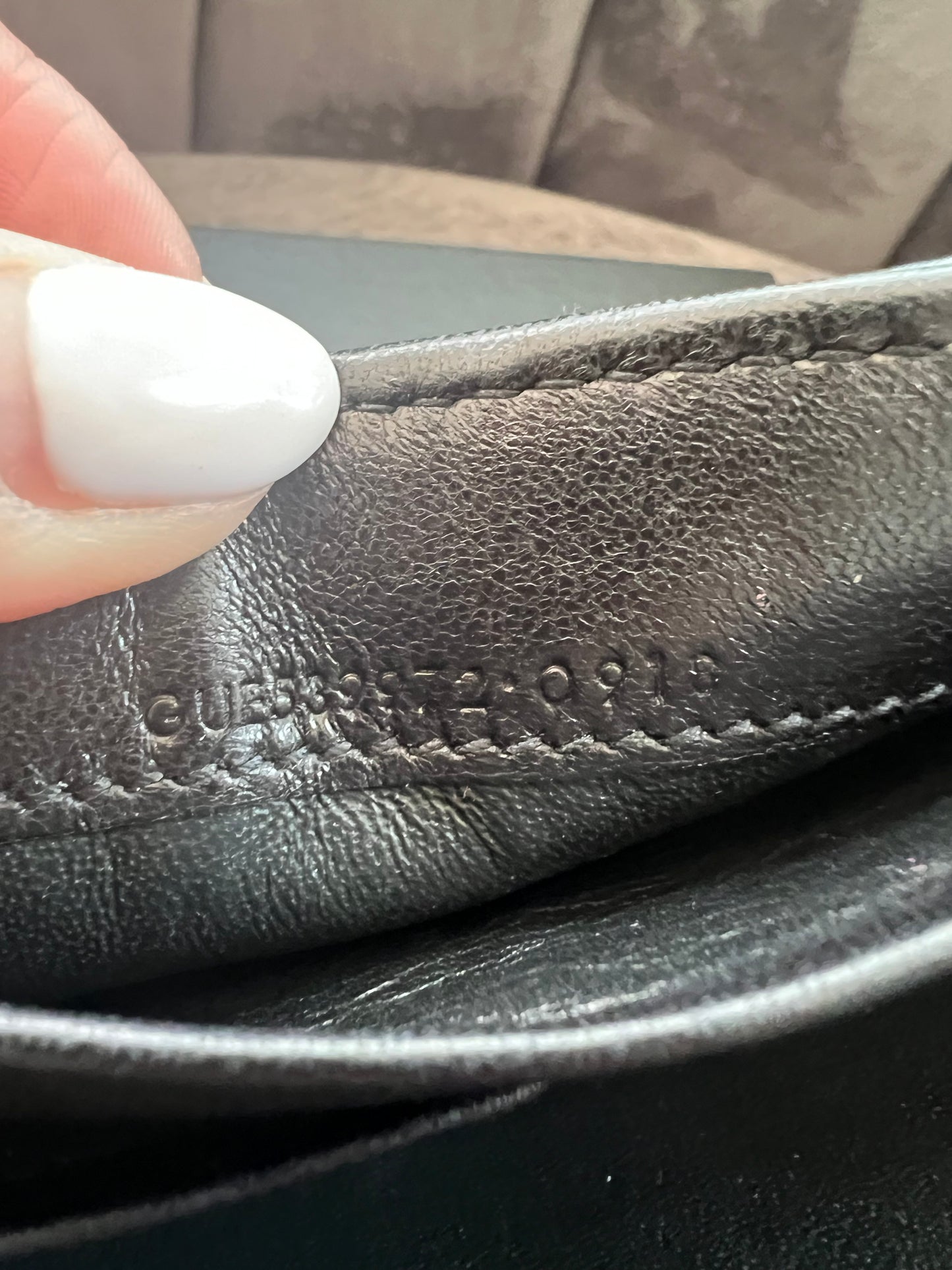 Saint Laurent Vicky Black Quilted Monogram Wallet
