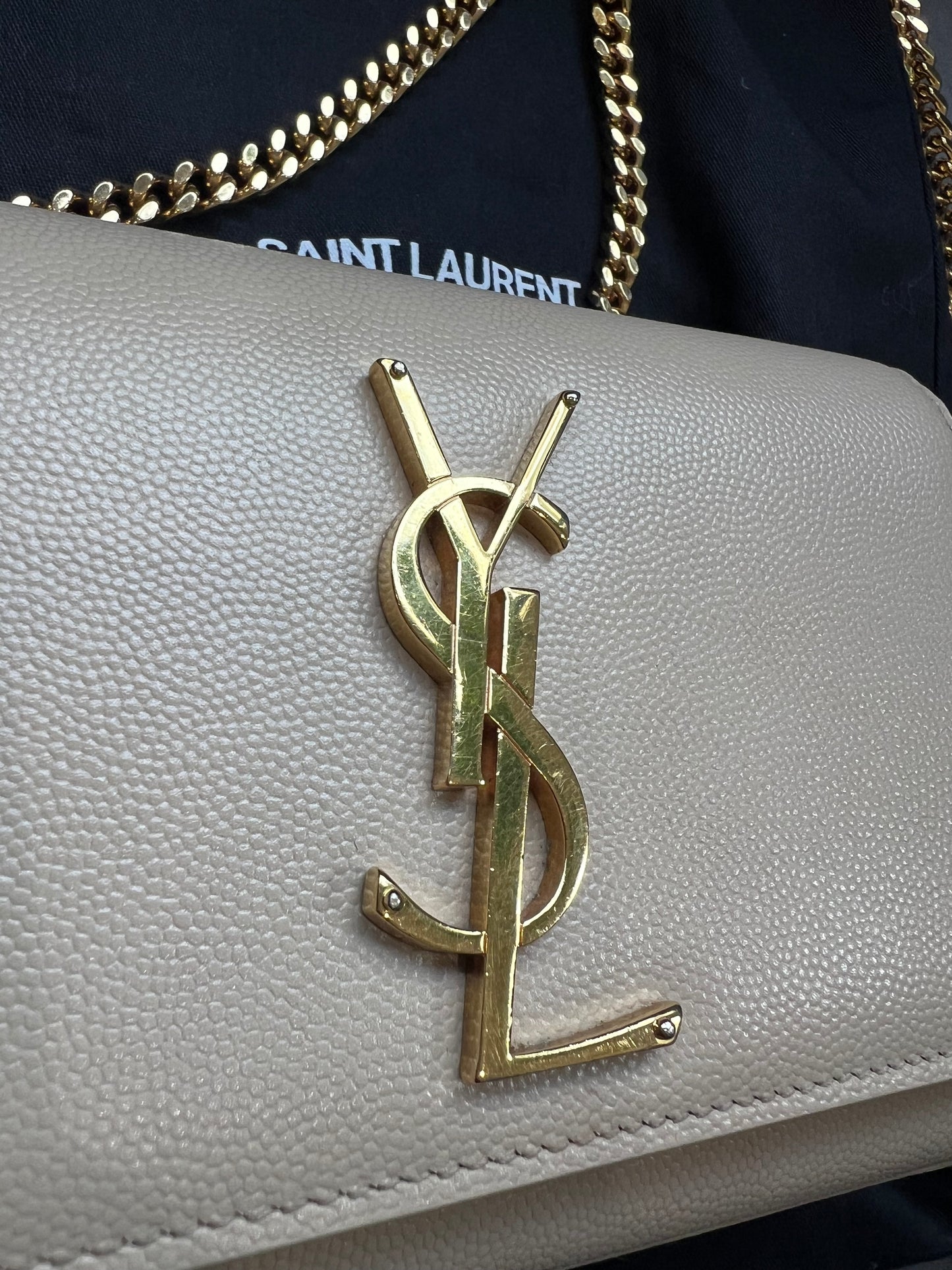 Yves Saint Laurent Kate beige small crossbody