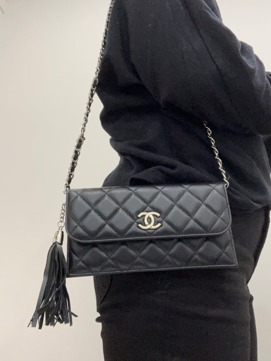 Chanel matelasse quilted clutch