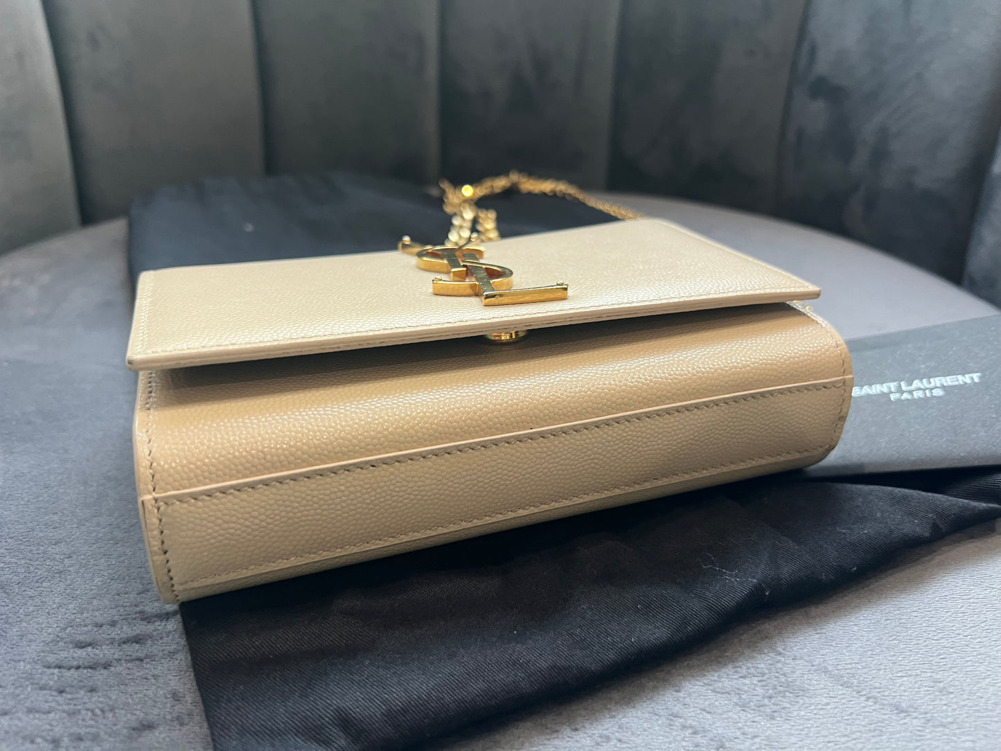 Yves Saint Laurent Kate beige small crossbody