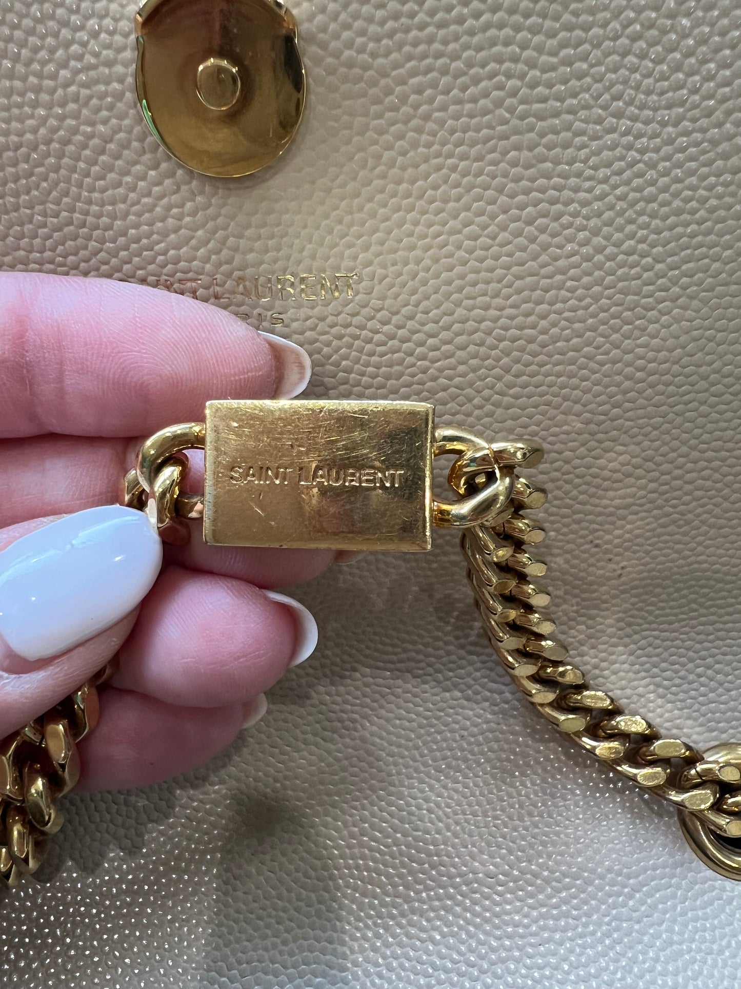 Yves Saint Laurent Kate beige small crossbody