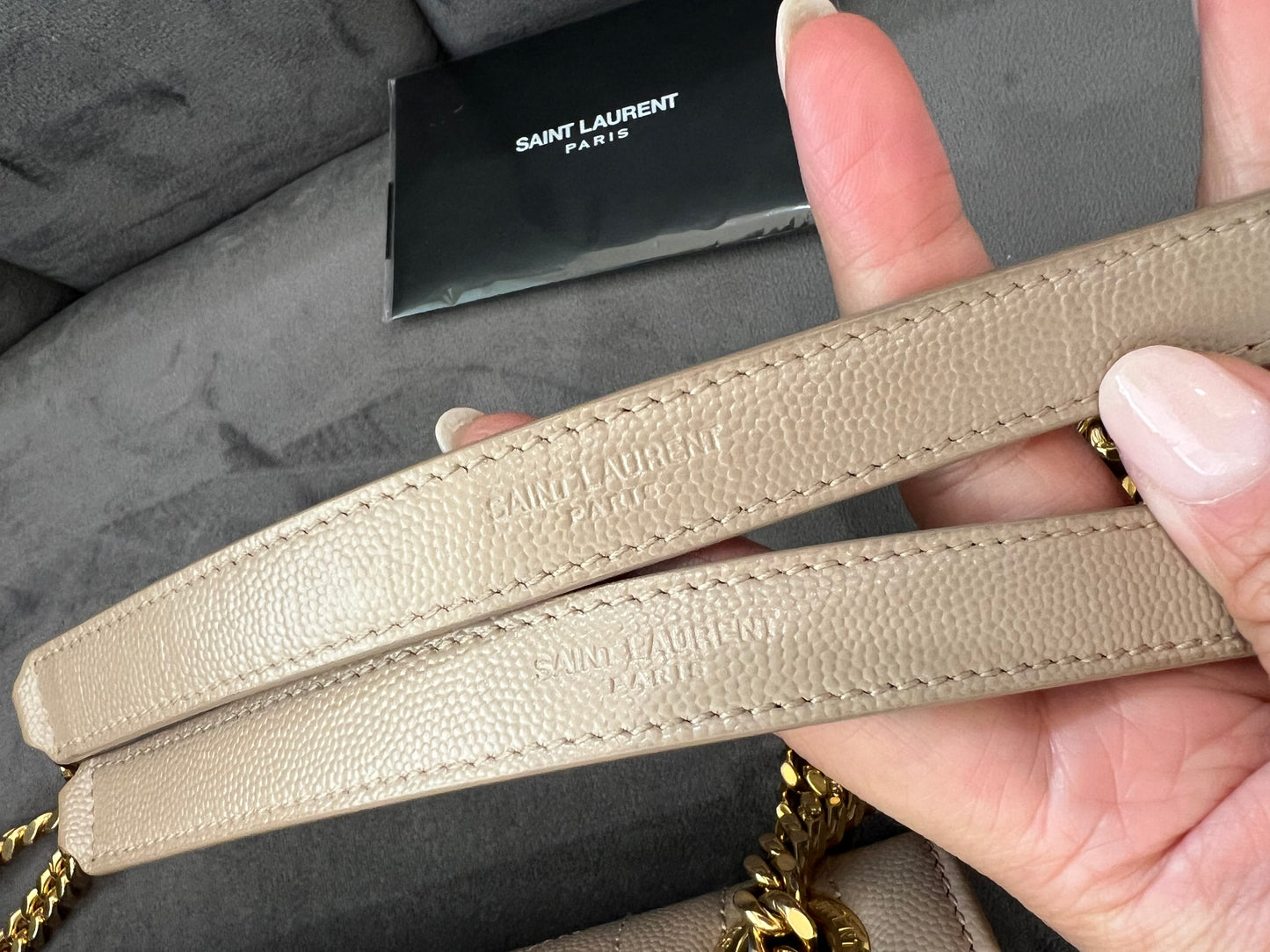 Saint Laurent Classic Monogram Envelope Satchel Mixed Matelasse Leather Large