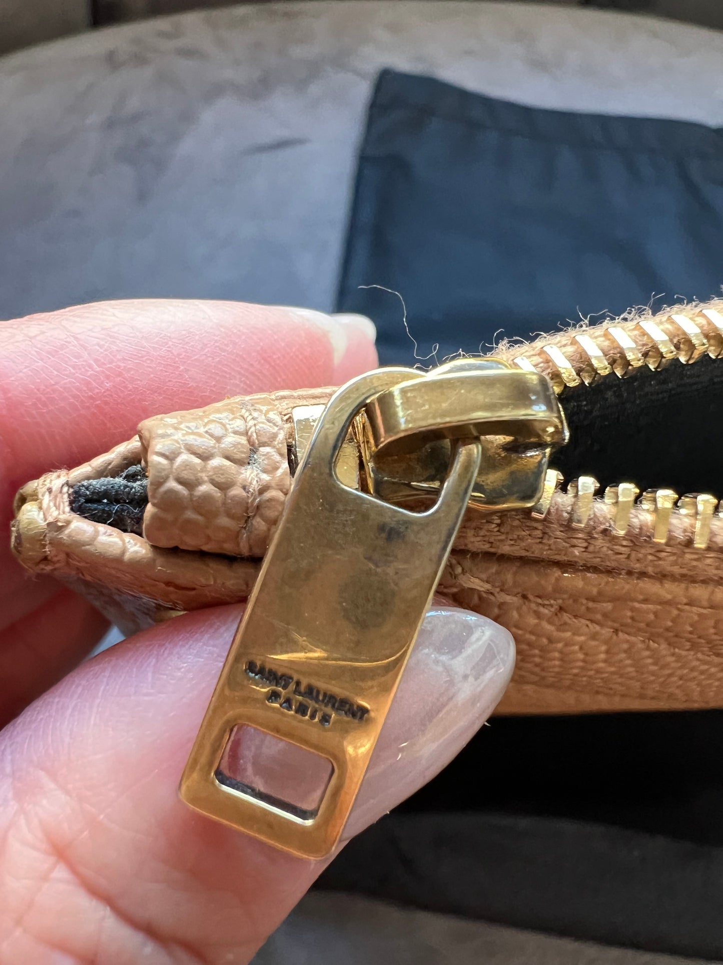 Yves Saint Laurent Tan Monogram Quilted Clutch & Crossbody