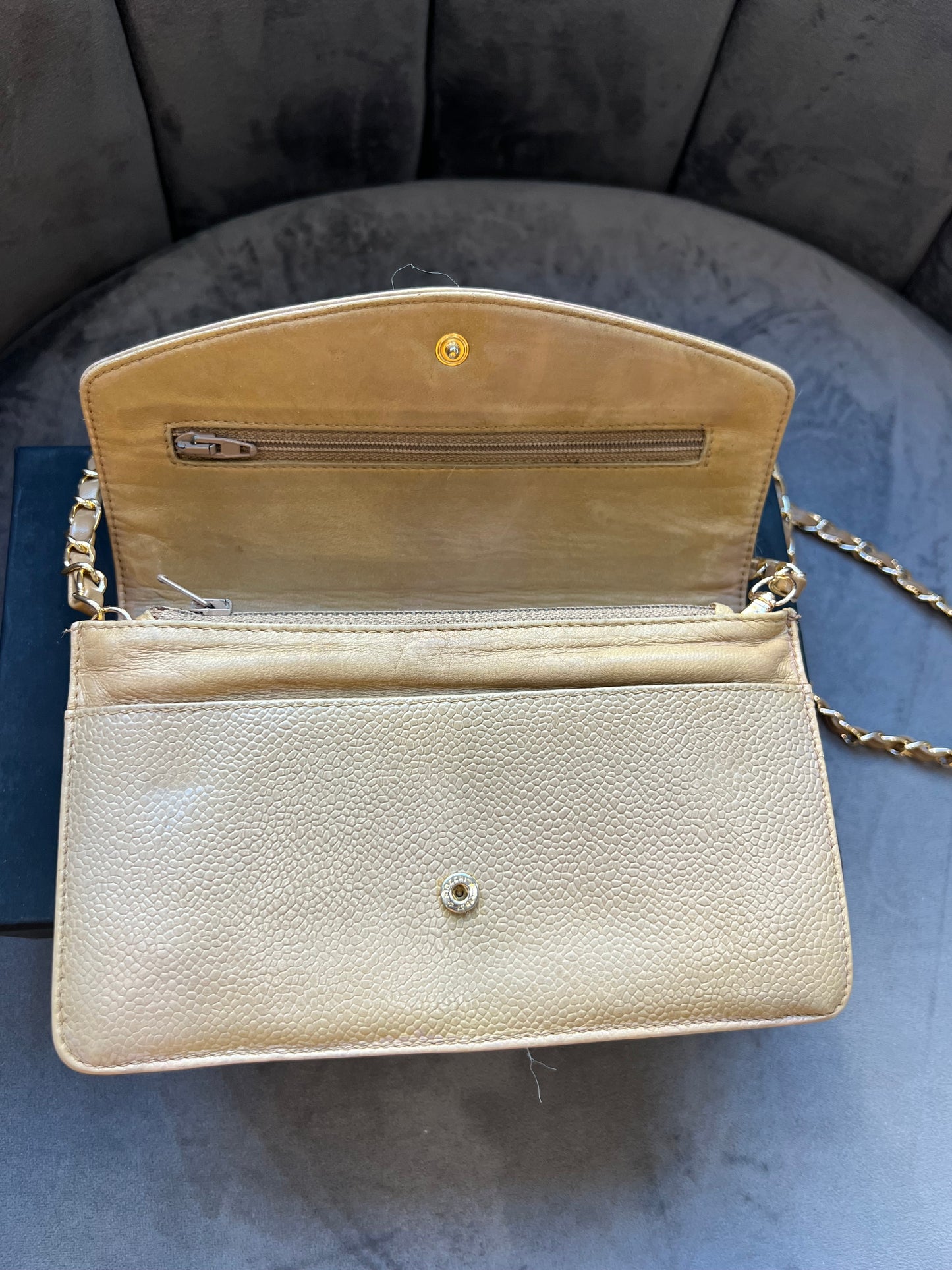Chanel caviar timeless CC WOC 24k gold hardware