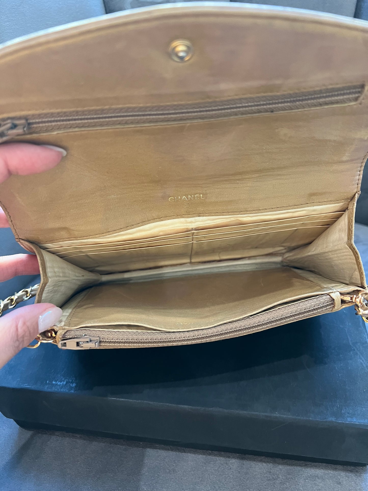 Chanel caviar timeless CC WOC 24k gold hardware