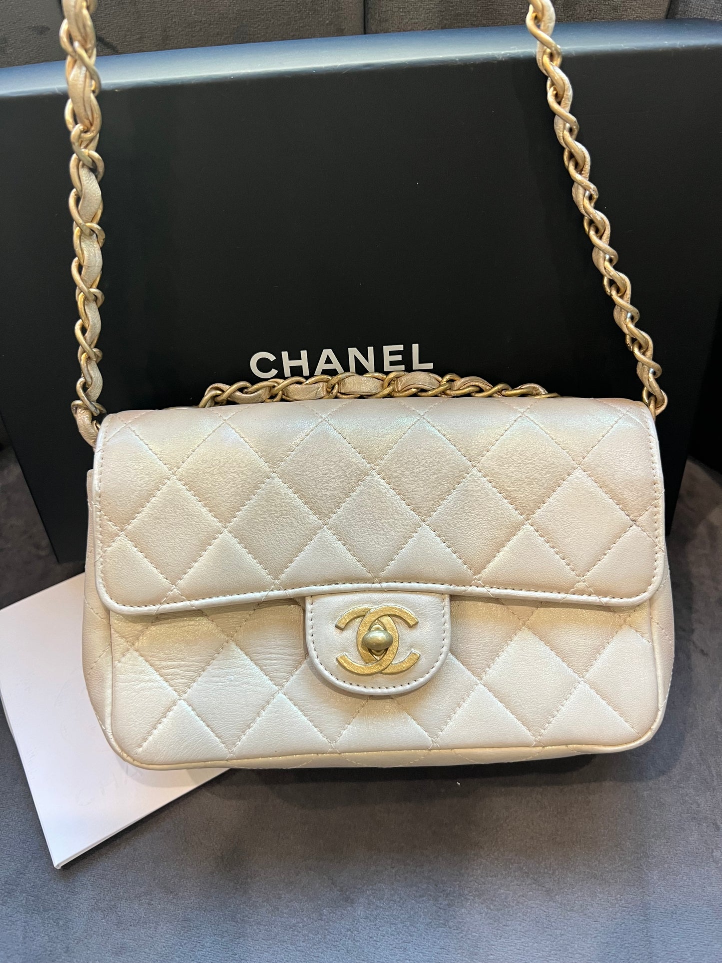 Chanel Mother of Pearl Mini Flap Bag