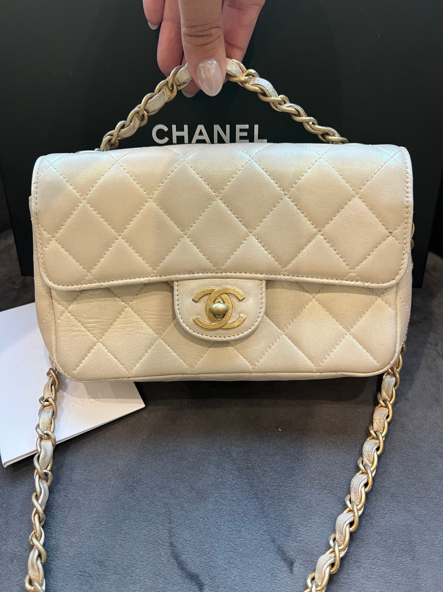 Chanel Mother of Pearl Mini Flap Bag